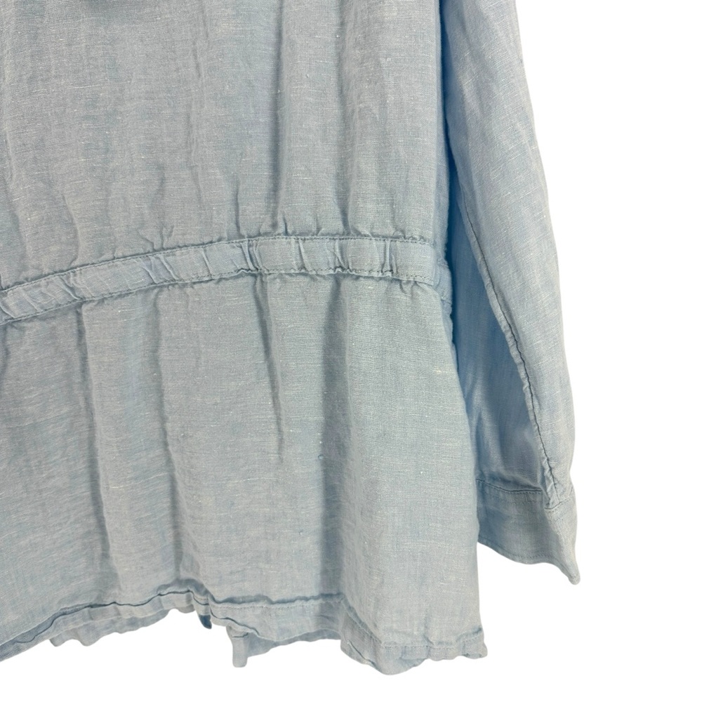 Rachel Roy Linen Utility Jacket Light Blue Size XL - Picture 10 of 11